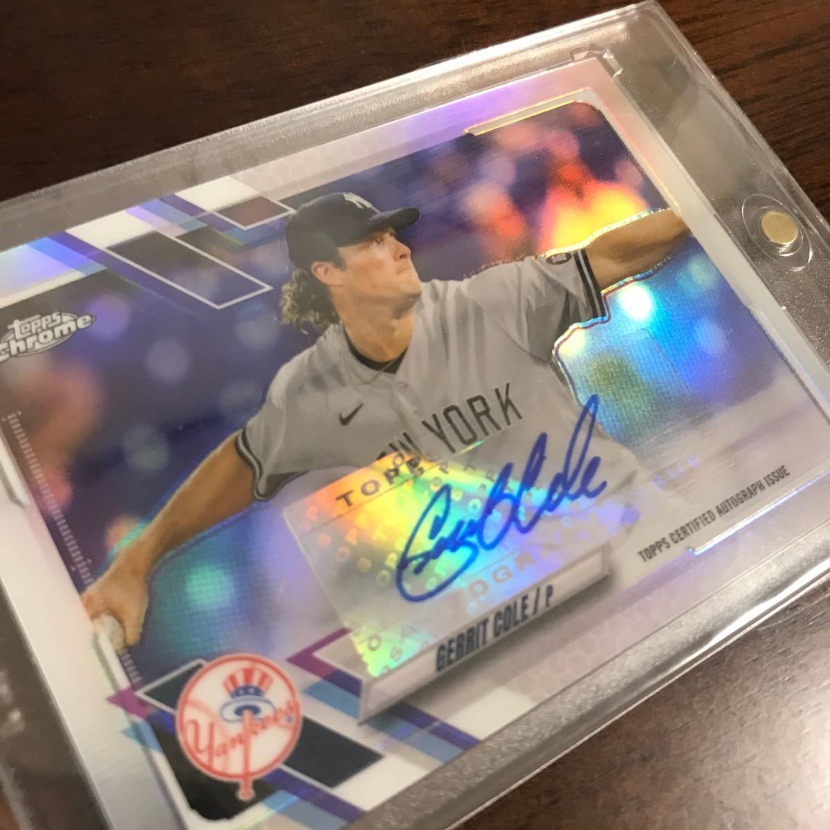 topps chrome update 2021 Gerrit Cole auto 直筆サインカード コール