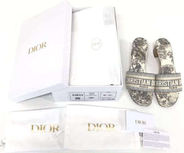 θ【美品】Dior/ディオール DWAY ヒールミュール トワル ドゥ ジュイ