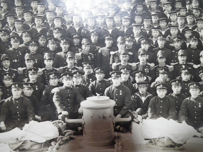 昭和七年度 第二水雷戦隊潮乗員一同 集合写真 吹雪型駆逐艦 潮 駆逐艦艦長 稲垣義龝中佐 旧日本軍 海軍 士官 下士官 海兵 水兵 兵卒_画像4