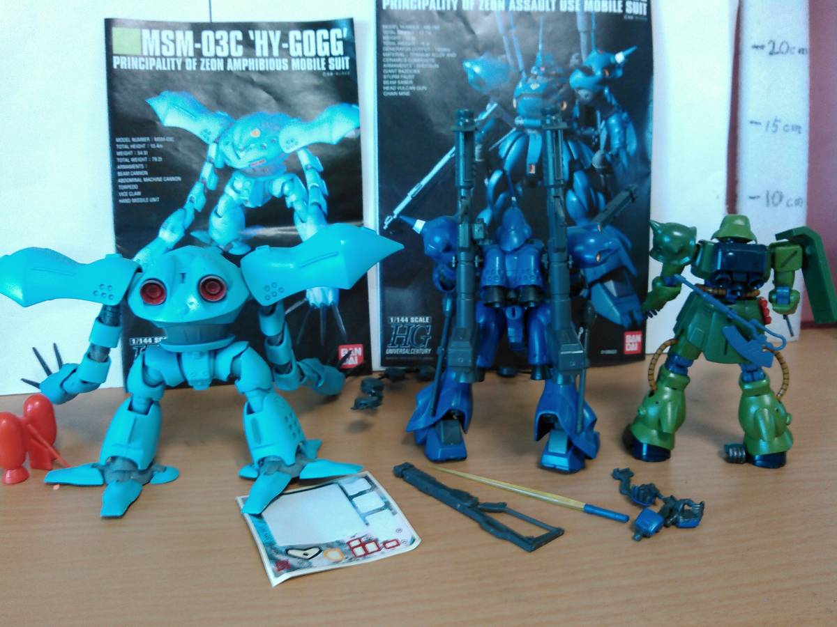 HGUC 1/144 ケンプファー ザク改 ハイゴッグ 塗装 完成品 ガンダムNT1 ...