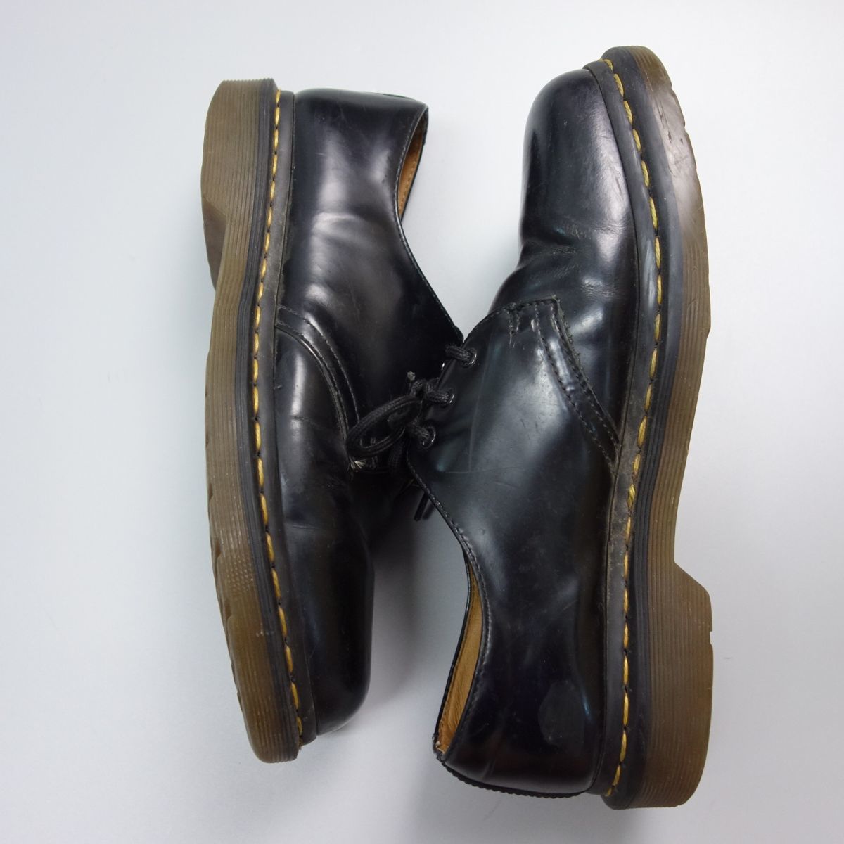 1円 Dr.Martens ドクターマーチン 3ホールレザーシューズ 1461 UK7 US9 ブラック メンズ_画像6