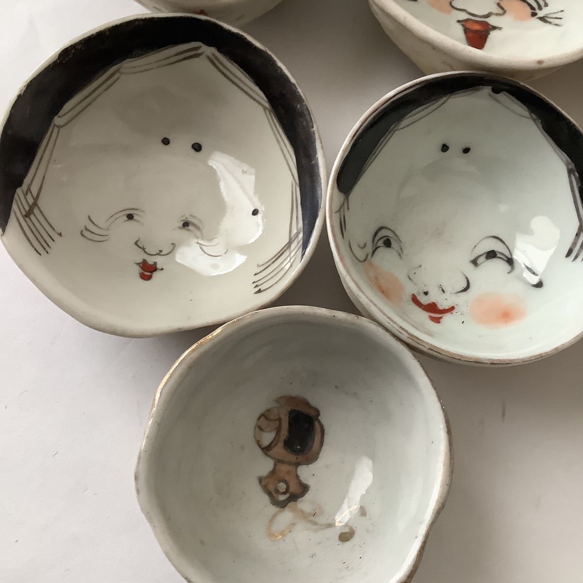 鬼面盃 鬼 お多福 九谷焼 酒器 14個 お猪口 ぐい呑み 工芸品 鬼面盃 鬼 お多福 九谷焼 酒器 14個 お猪口 ぐい呑み 工芸品
