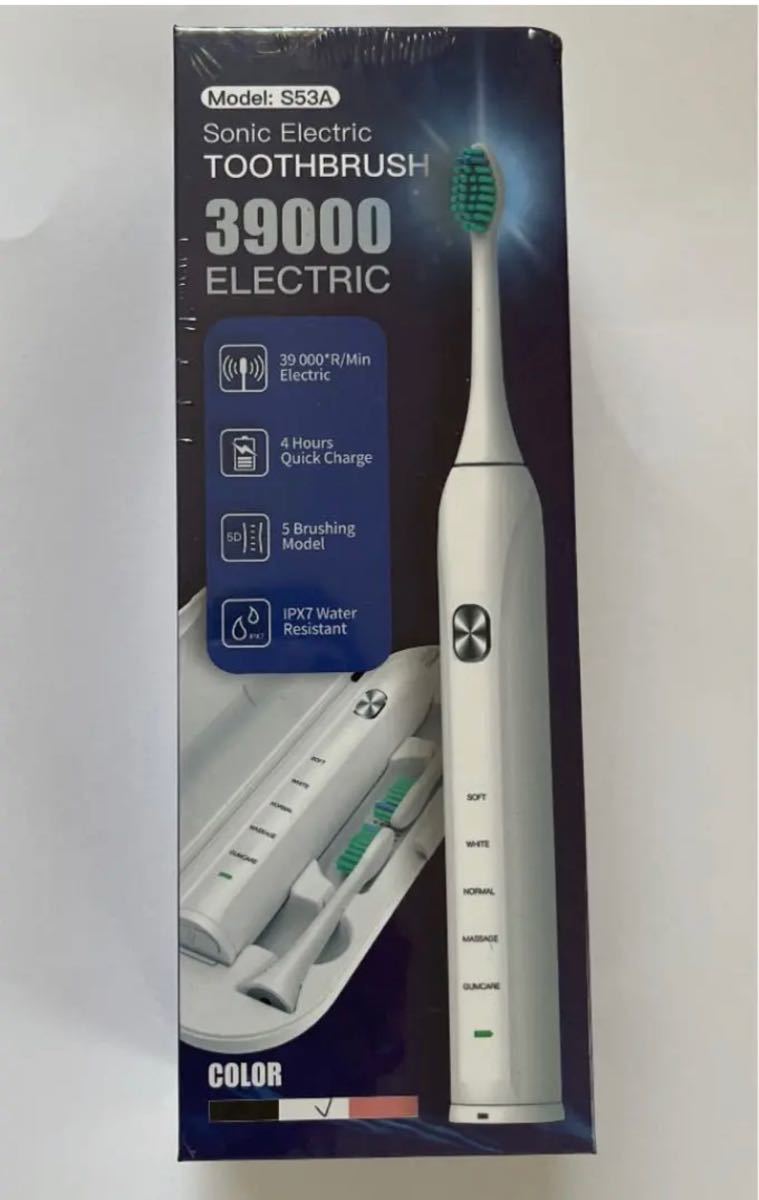 電動歯ブラシ KiVOS 超音波歯ブラシ ソニック 6本替えブラシ ケース付き