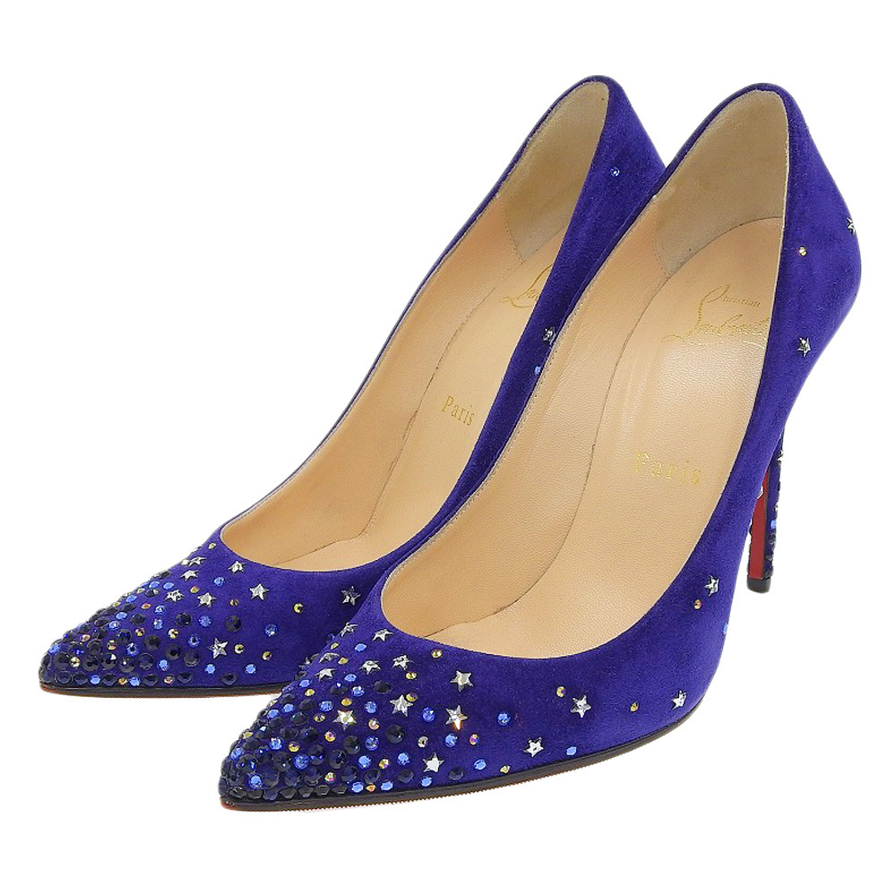 値引販売 Christian Louboutin パンプススウェード スタッズ