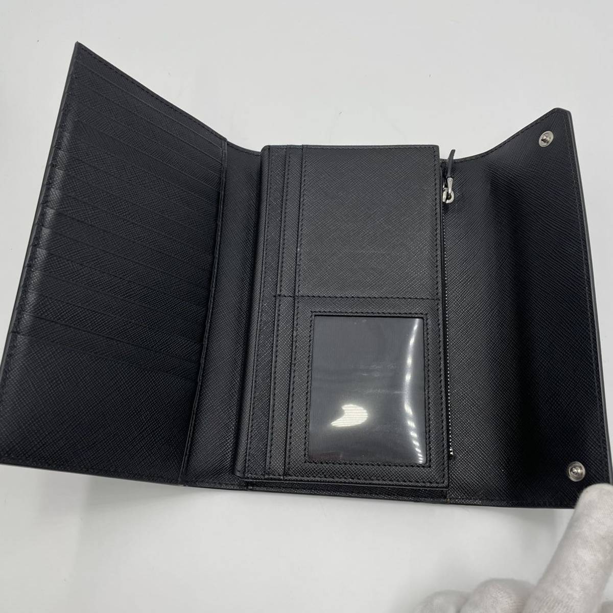 1円《極美品》プラダ PRADA メンズ 長財布 トラベル オーガナイザー