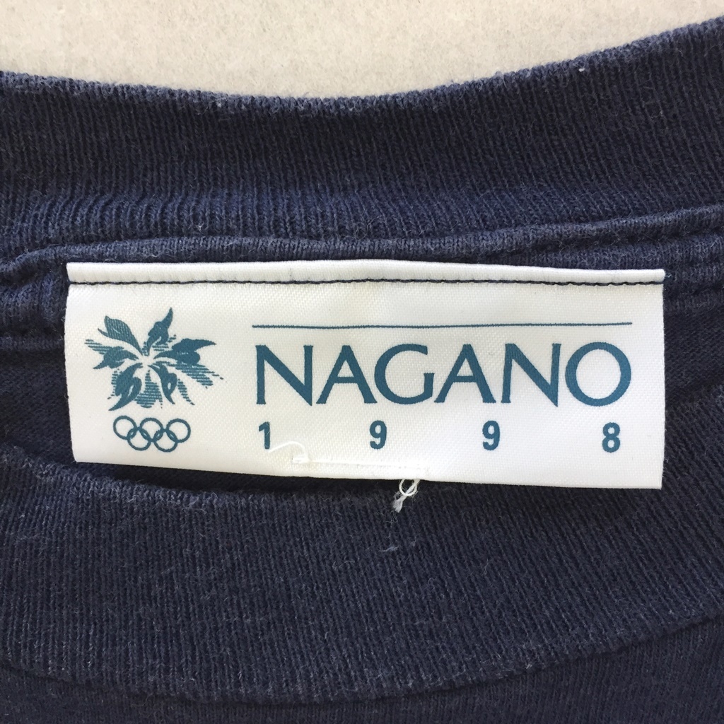 【人気】1998 長野オリンピック プリント 半袖Tシャツ 綿100％ ネイビー サイズ不明/S4333_画像5