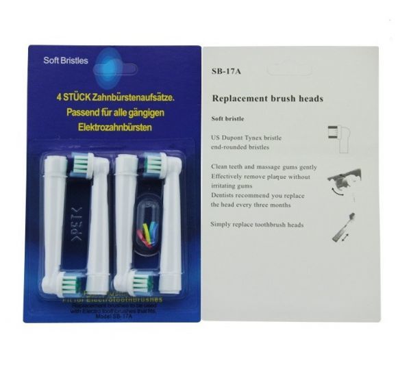 電動歯ブラシ 互換性 替えブラシ 4本セット ブラウン オーラルB SB-17A (4本×1個セット／A01586)