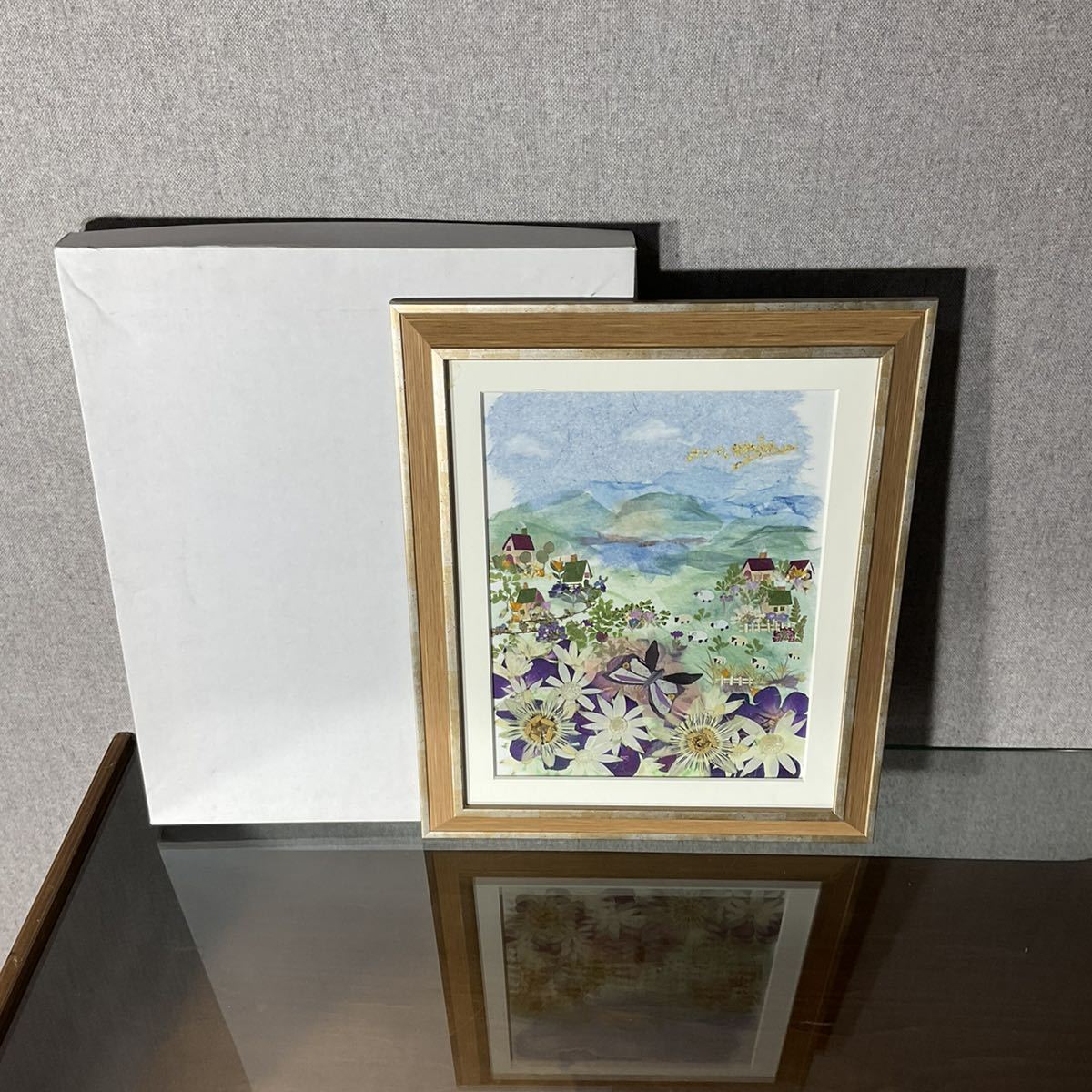 G085 額縁 押し花 風景 絵画 スーパーsale セール期間限定