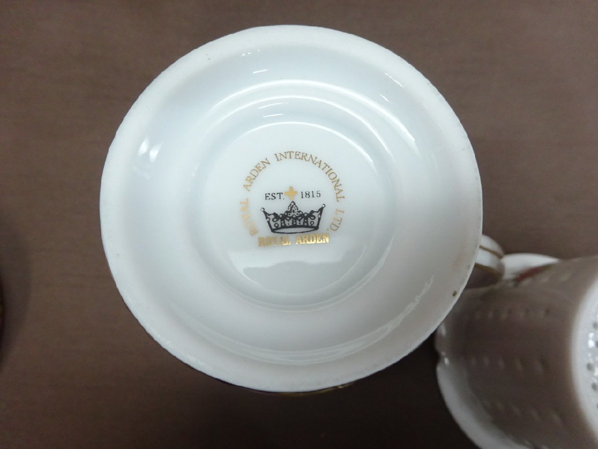 【Y-6014】未使用 ROYAL ARDEN ロイヤルアーデン 茶漉し付き マグカップ バラ 薔薇 ローズ 金彩 茶器【千円市場】_画像7