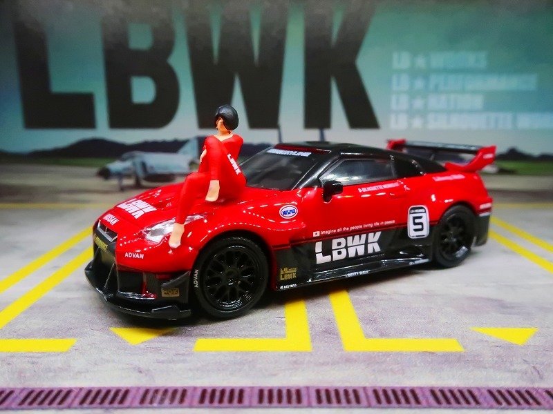 爆レア★ラスト１個★LBWK 日産 スカイライン GT-R R35 LB Works Liberty Walk Zero Fighter 自由に歩く！ LBセクシー姉ちゃんフィギュア付_画像1