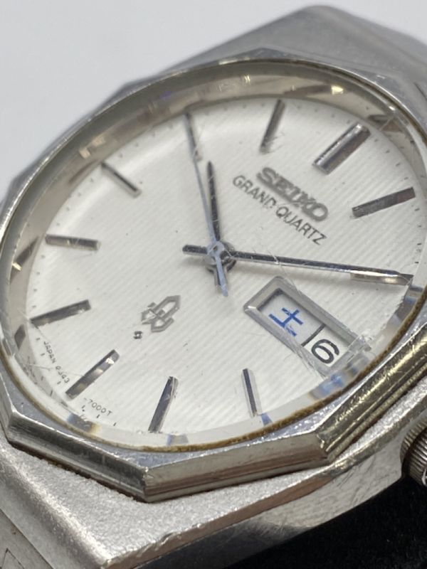 0603-1501ST⑫2441 SEIKO セイコー 4843-7001 GRAND QUARTZ グランドクォーツ 十角形 デイデイト 腕時計 メンズ 男性用_画像3