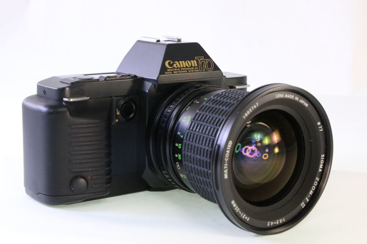 実用☆キヤノン Canon T70 ボディ+シグマ SIGMA ZOOM II 21-35mm F3.5 ...