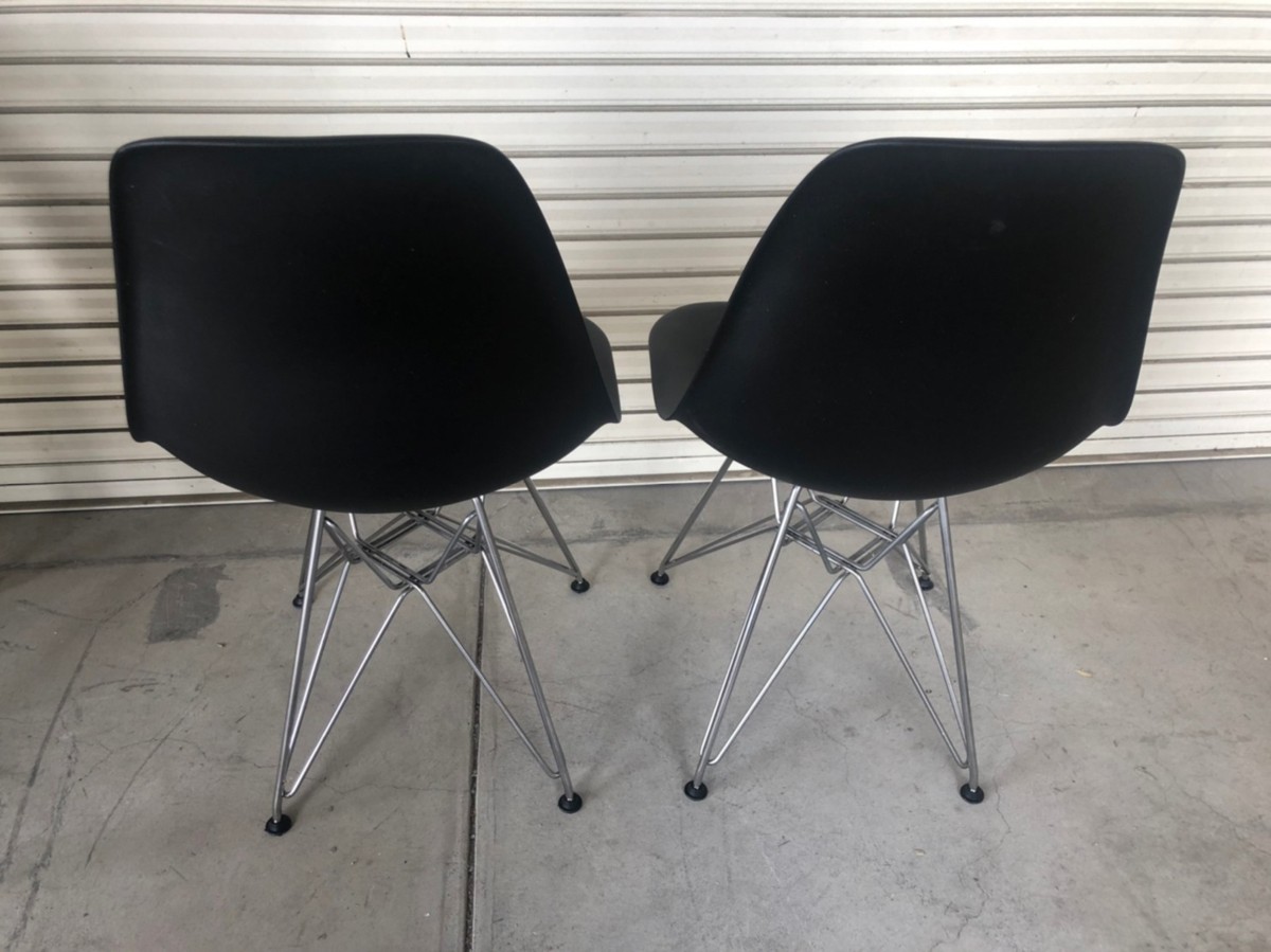 SG060614 ハーマンミラー/Herman Miller Eames Shell Side Chairs イームズシェルサイドチェア 2脚セット 黒/ブラック 直取り歓迎_画像7