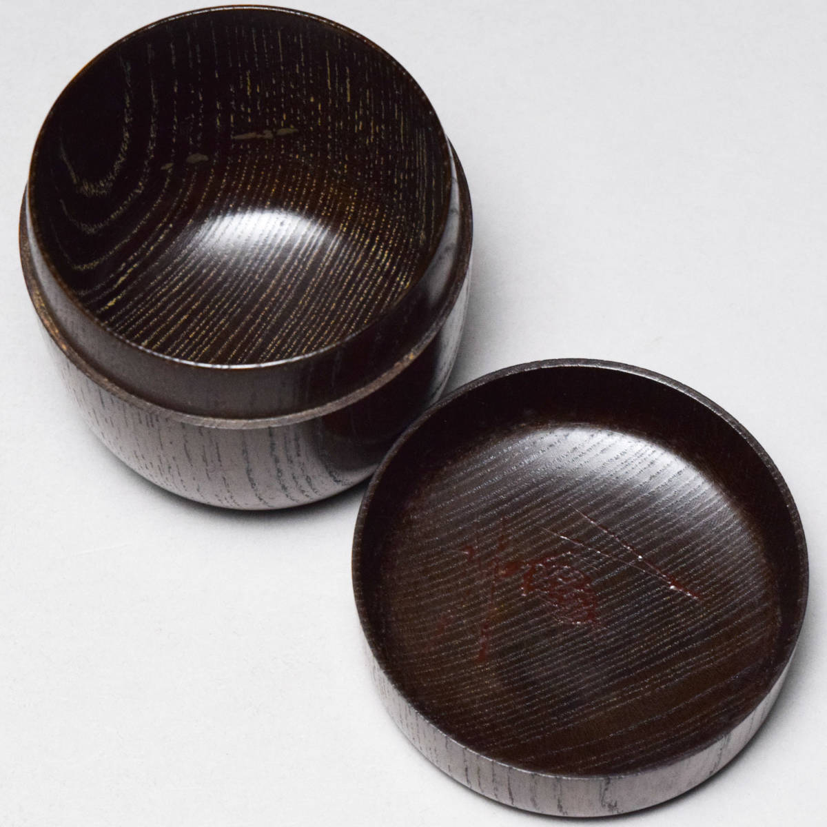 八八八】水上荘詠 神代欅 棗 ◇内松葉松毬図 共箱 共布 栞 茶道具 茶器