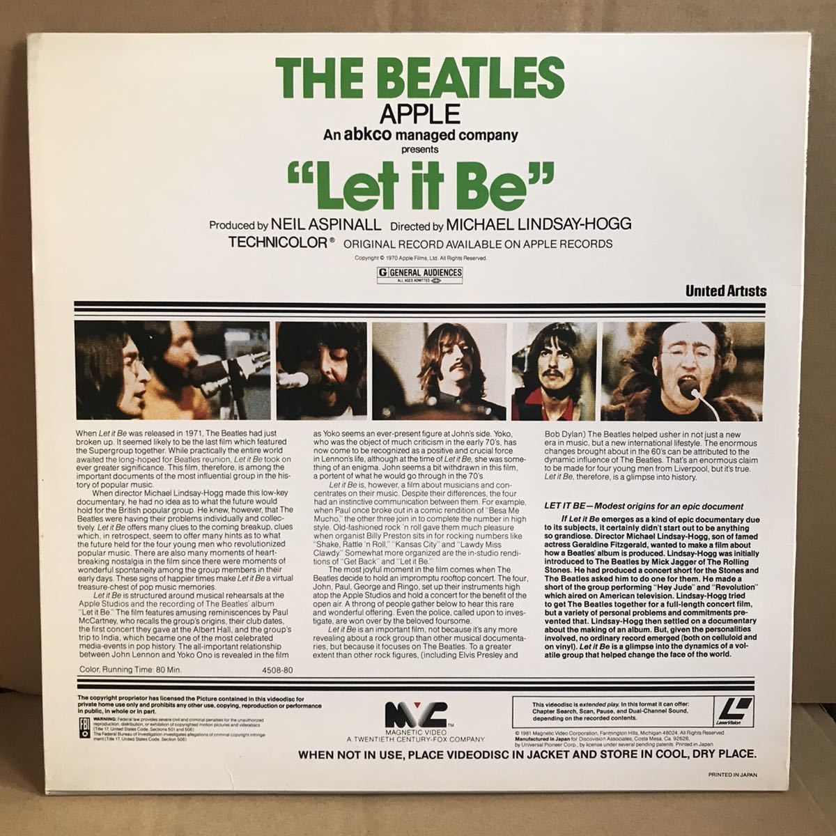 THE BEATLES LET IT BE LD ザ・ビートルズ _画像2