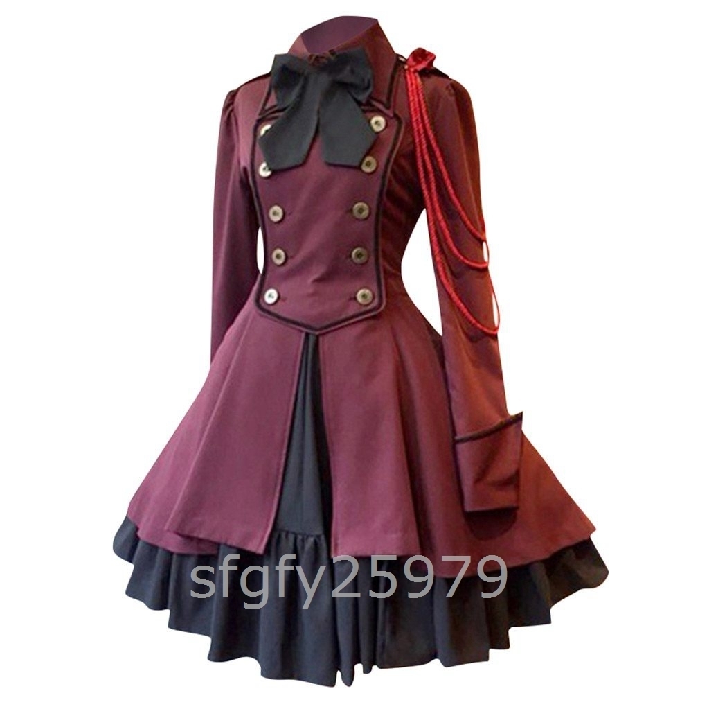 781* new goods * gothic roli.ta party Gothic and Lolita dress One-piece party wedding costume play clothes wine 