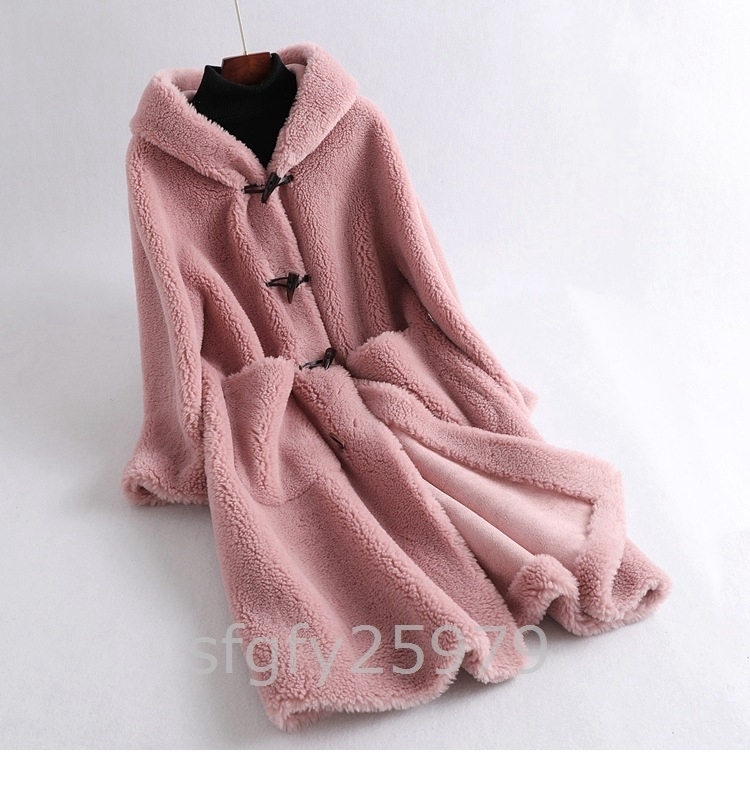 D116☆新作冬物 羊毛 本毛皮 フロック 毛皮コート ファーコート おしゃれ 暖かい アウター サイズ/色選択可