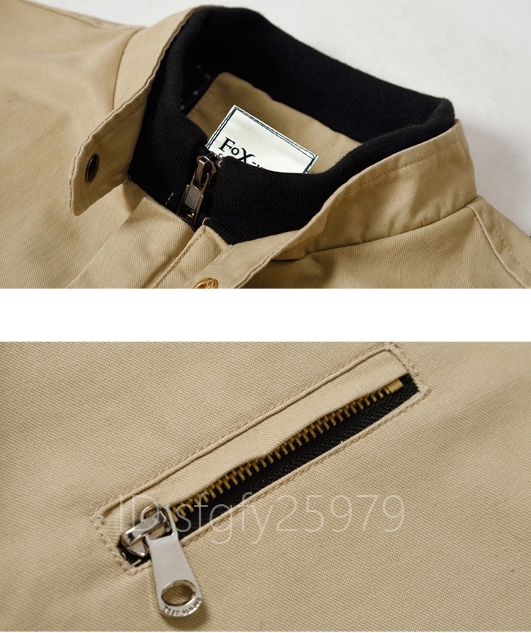 M69☆新品 メンズ スイングトップ ビジネスジャケット レジャー コート ブームジャケット ジャンパー ブルゾン 修身 D青 M~4XL_画像9