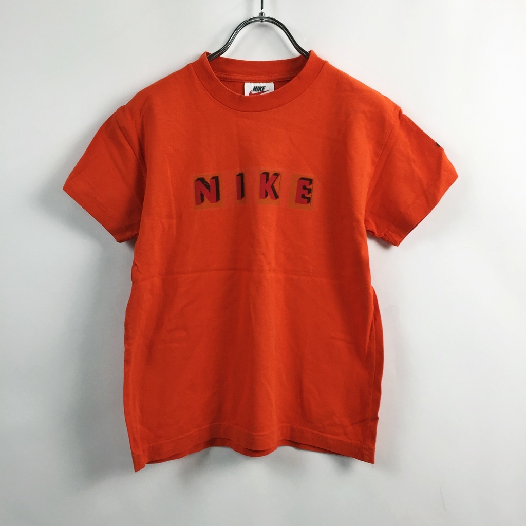 【人気】NIKE/ナイキ 半袖Tシャツ ロゴ クルーネック コットン100％ オレンジ サイズS/S4275_画像2