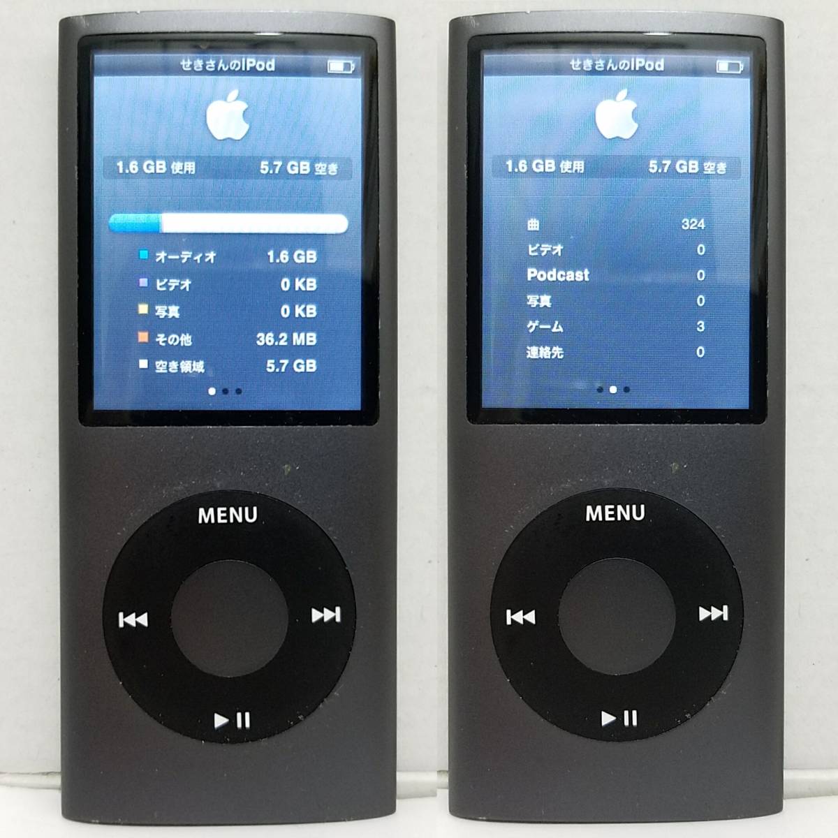 送料140円～Apple iPod nano 8GB第4世代MB754J/Aブラック音楽 動画シリコンケースカバー付きポータブルプレーヤー黒アップルA1285 2287_画像2