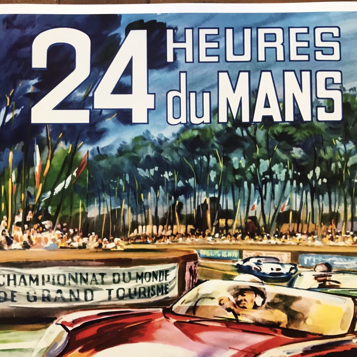  постер *1962 год ru* man 24 час гонки *24 Heures du Mans/yunotie-ru/ Porsche / Ferrari vs Ford 