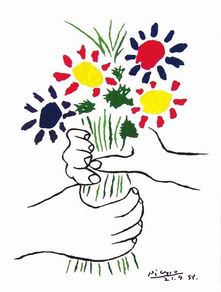 ◎パブロ・ピカソ『花束を持つ手』ジクレー☆抽象画【新品】 | www