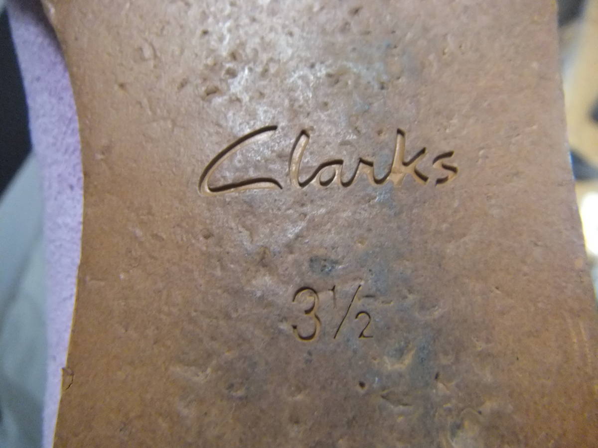  Clarks クラークス サイズ 3 1/2 D フラットシューズ 靴 スリッポン レディース　ラベンダー系 く1402_画像6