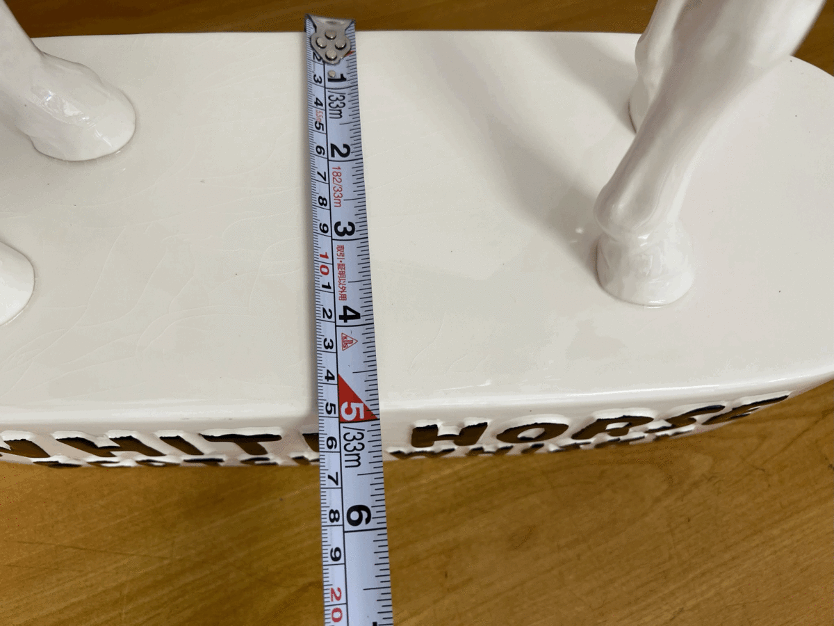 非売品☆ 店頭用☆ 特大☆45cm ホワイトホース 陶器 置物