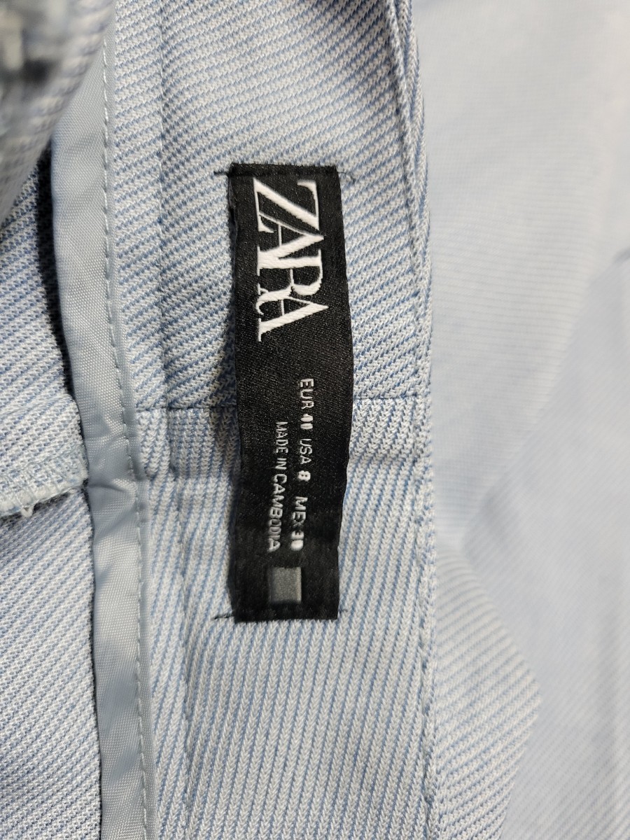 ZARA　ザラ　レディース　セットアップ　パンツスーツ　入学式　入園式　OLファッション　大人気　大特価　アイスブルー