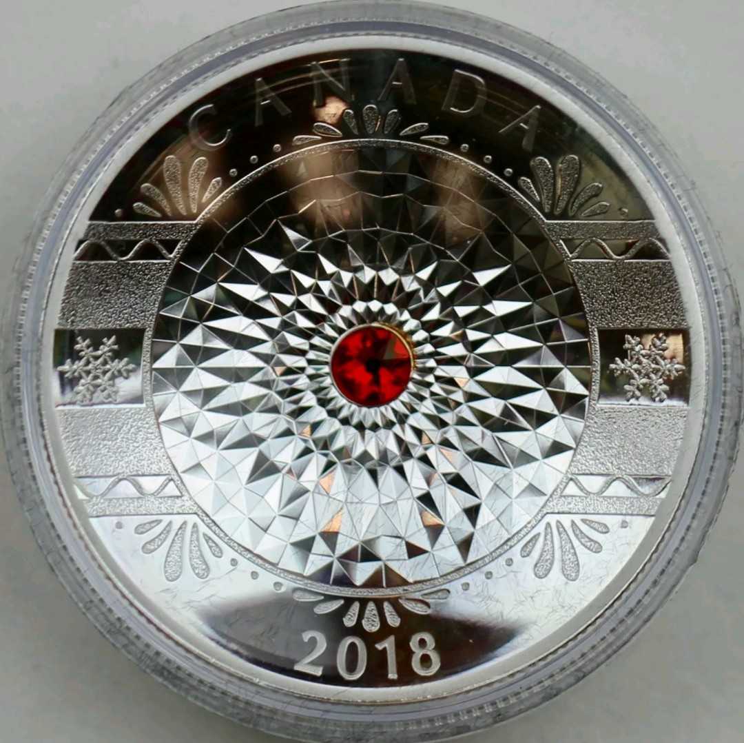 カナダ・クラシックオーナメントコイン (シルバープルーフ) 凹面鏡変形コイン 2018年