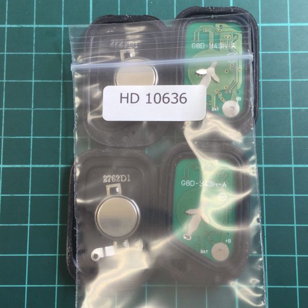 HD10636 設定方法つき G8D-343H-A 2個セット ホンダ キーレス 1ボタン ステップワゴン モビリオ スパイク アコード等_画像3