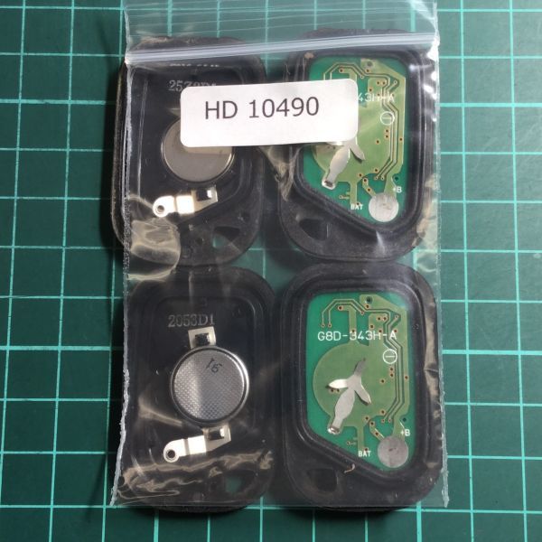 HD10490 設定方法つき G8D-343H-A 2個セット ホンダ キーレス 1ボタン ステップワゴン モビリオ スパイク アコード等_画像3