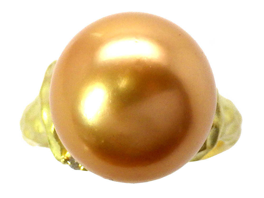 30％割引超歓迎された ゴールデンパール ダイヤモンドリング K18 10.1g 13.5号 Jewelry Golden-Pearl14.0mm  Dia0.04ct Ring 真珠 レディースアクセサリー アクセサリー、時計-CLOVERHOUSEPHARMACY.COM