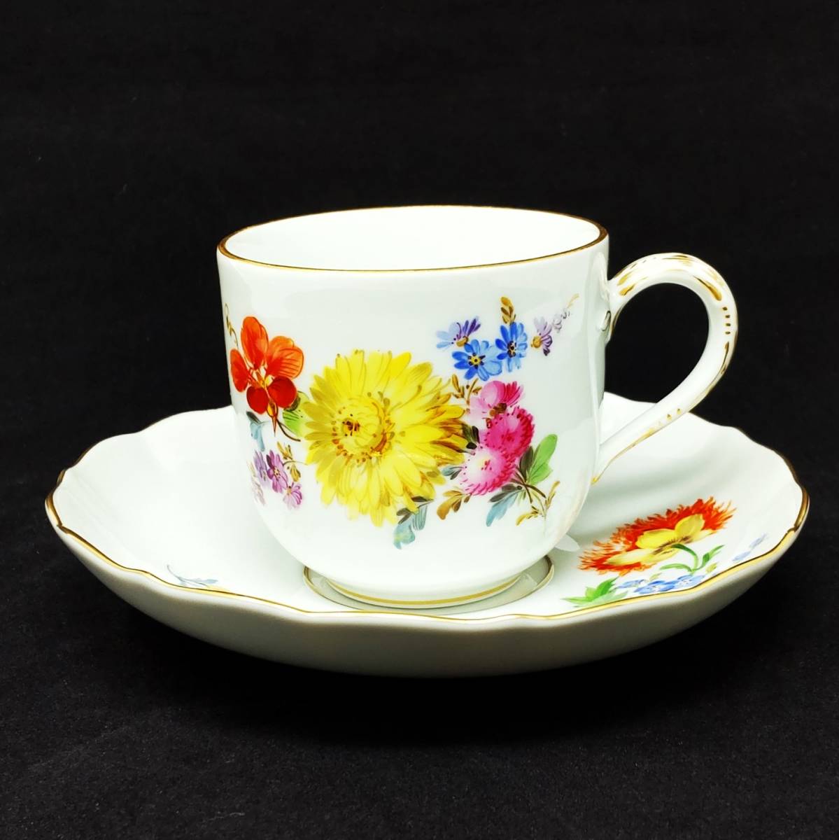 1級品】Meissen マイセン ベーシックフラワーと昆虫 5つ花 2つ花