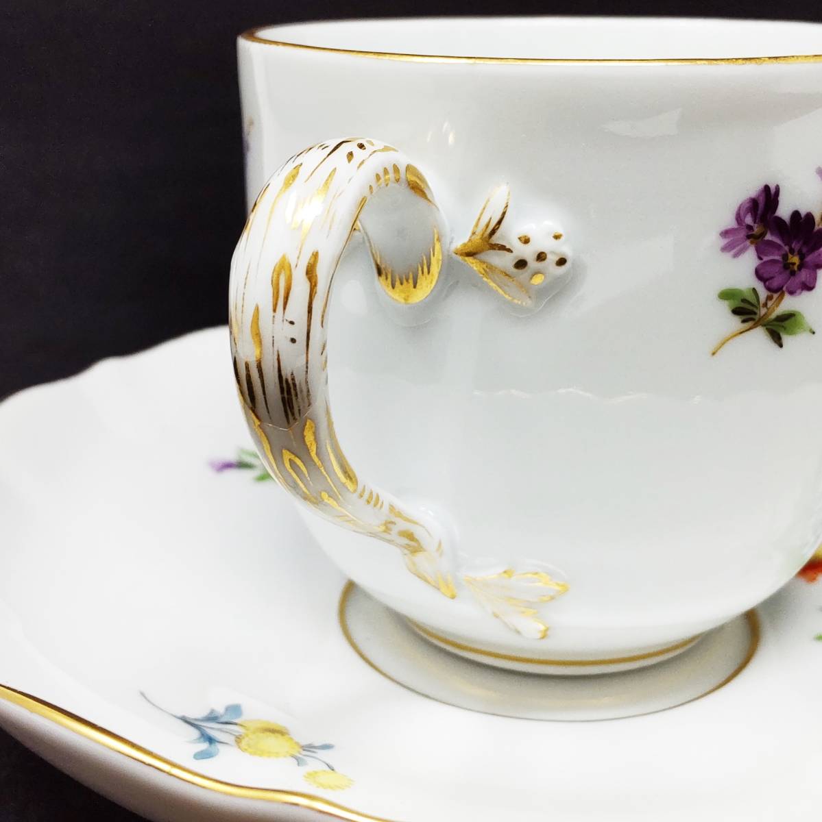 1級品】Meissen マイセン ベーシックフラワーと昆虫 5つ花 2つ花