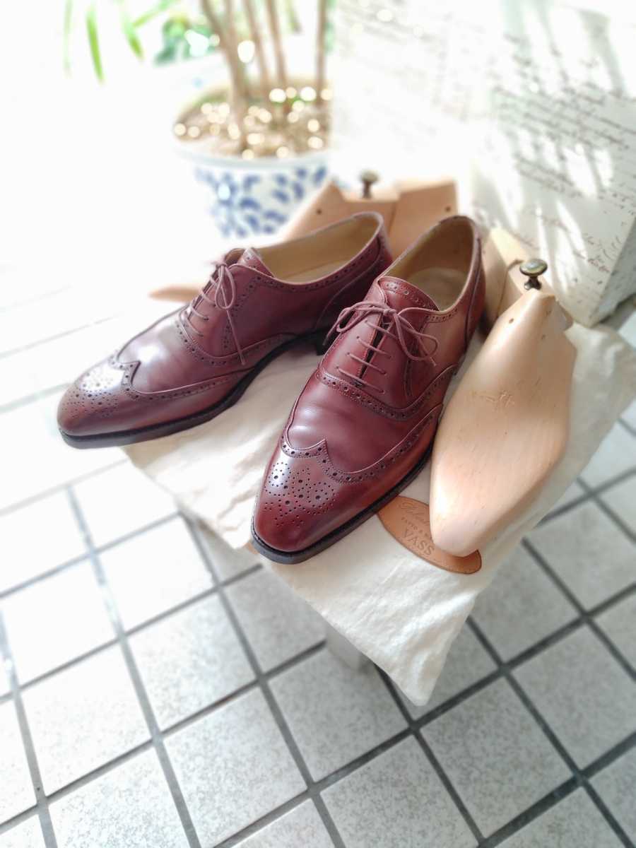 極美品 3P純正シューツリー.保存箱.袋付 希少 VASS フルブローグ 41