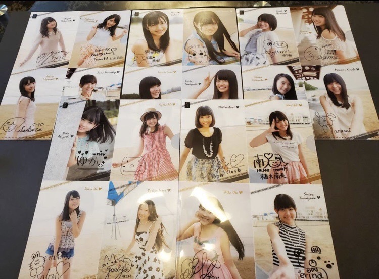 割り引き HKT48 trading collection オリジナル クリアファイル 5枚