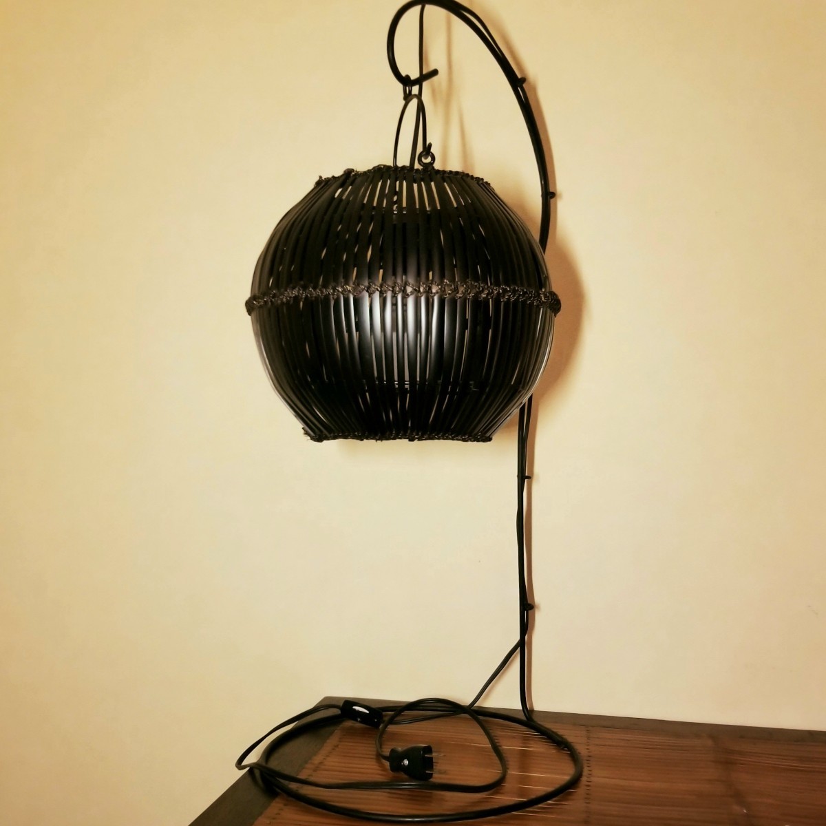 バンブーボール ライト 吊り型 スタンドライト アジアン雑貨 新品 未使用 竹製 照明 間接照明