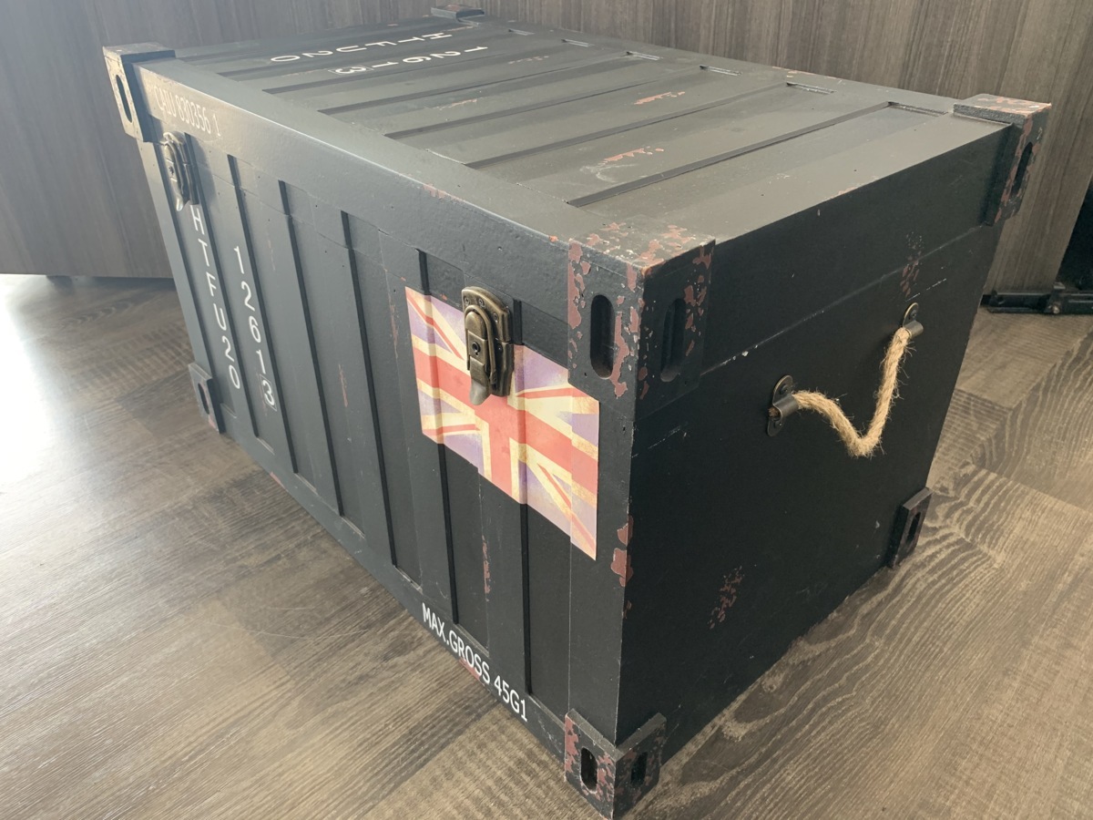 ☆おしゃれ 収納 コンテナボックス 木製 サイズ 特大 /おもちゃ箱 BOX 棚 レトロ 壁 道具 ウッド 小物 椅子 インテリア 本棚 2
