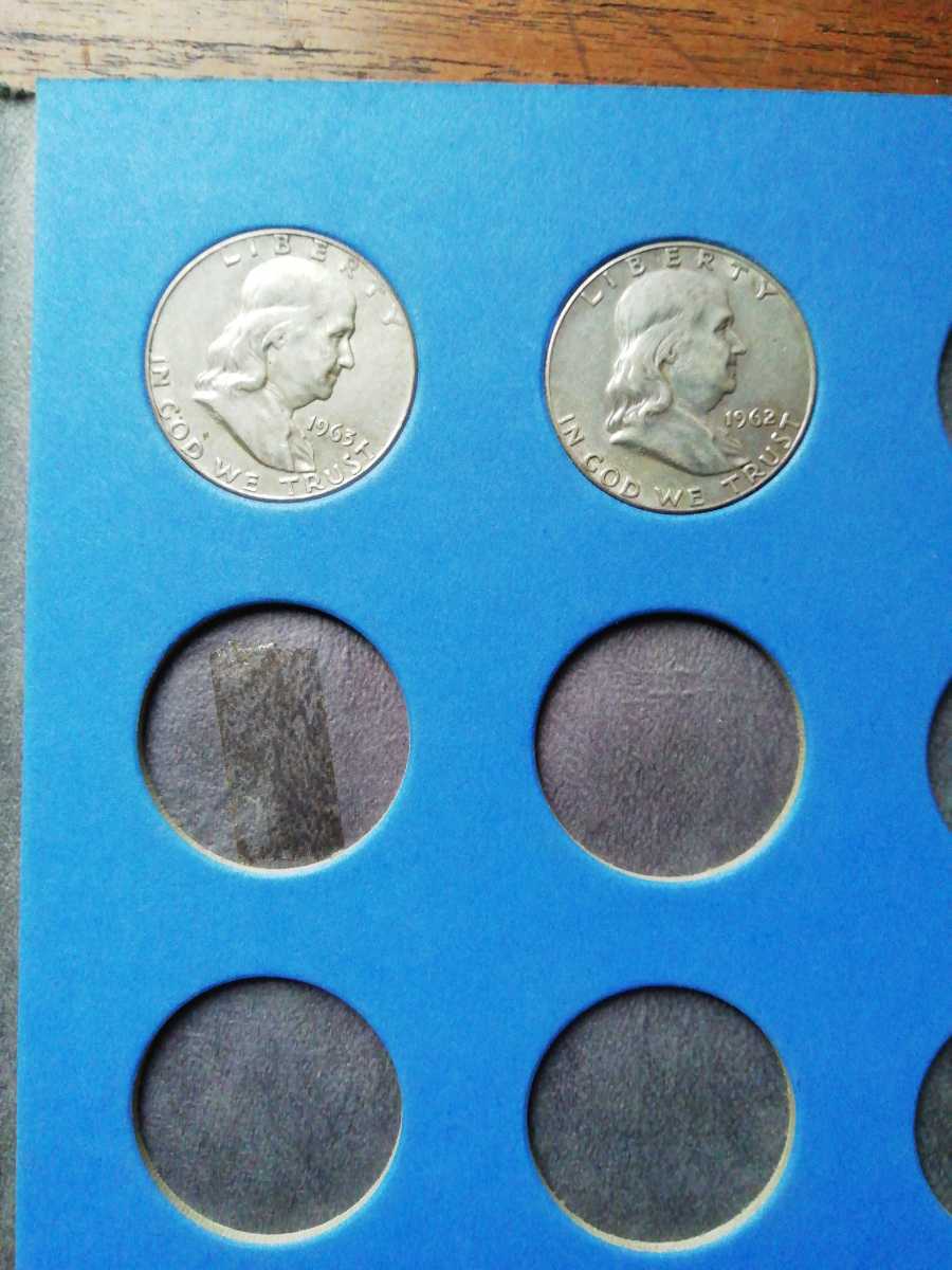 アメリカ ベンジャミン・フランクリン ハーフダラー 1958～63年 26枚 コレクション シルバーコイン 50セント 銀貨 HALVES 