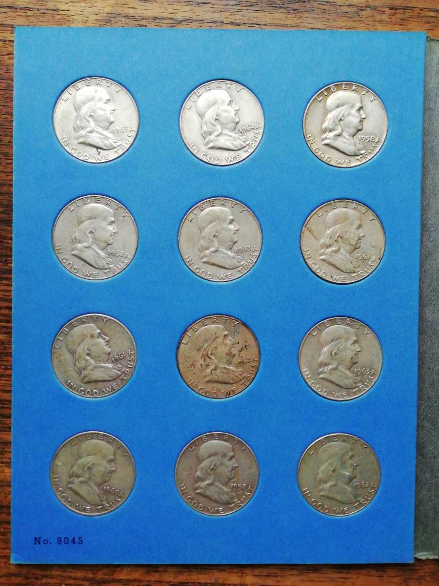 アメリカ ベンジャミン・フランクリン ハーフダラー 1958～63年 26枚 コレクション シルバーコイン 50セント 銀貨 HALVES 
