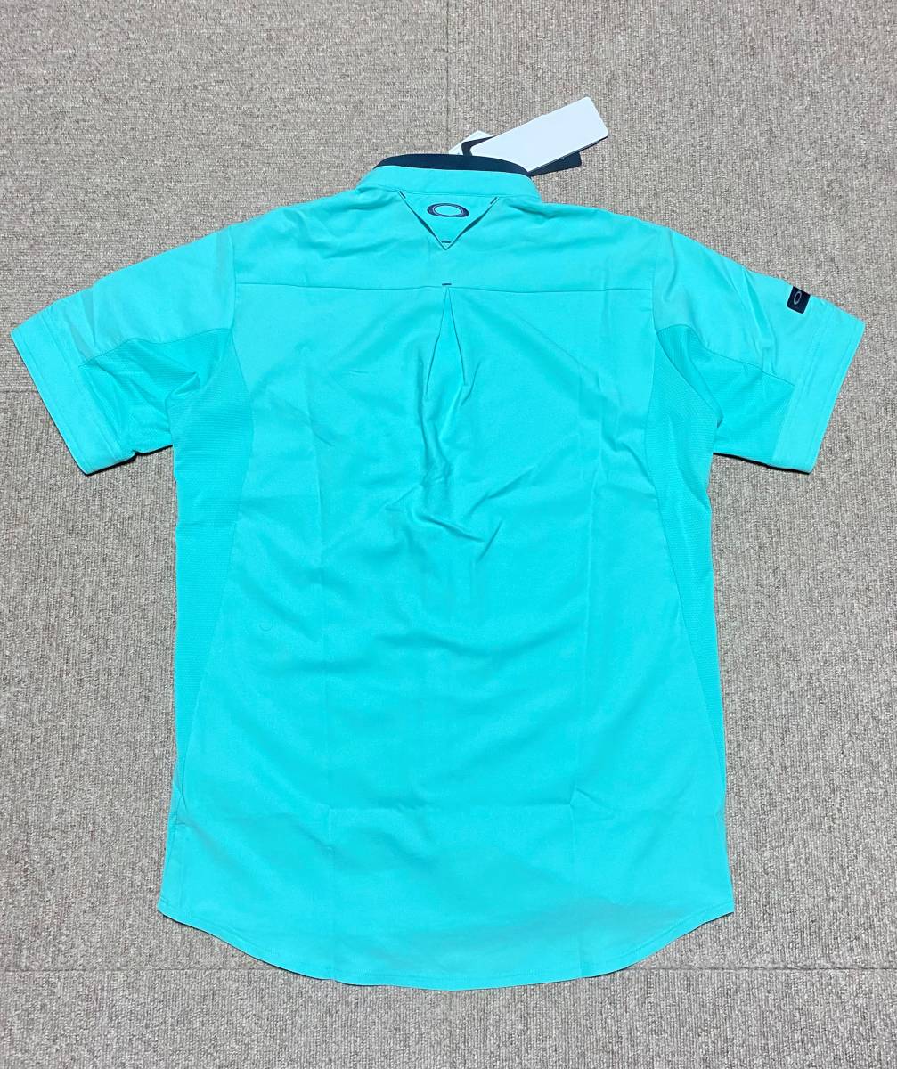 新品◇OAKLEY オークリー ゴルフ◇M(JPN)◇SKULL TUCK BAND SHIRTS スカル 半袖シャツ◇AQUA GREEN_画像5