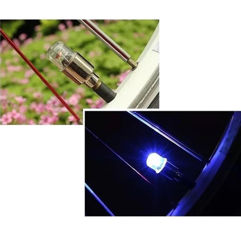 LEDタイヤライト　ブルー　4個　LEDバルブライト　防水設計　自転車・自動車_画像5