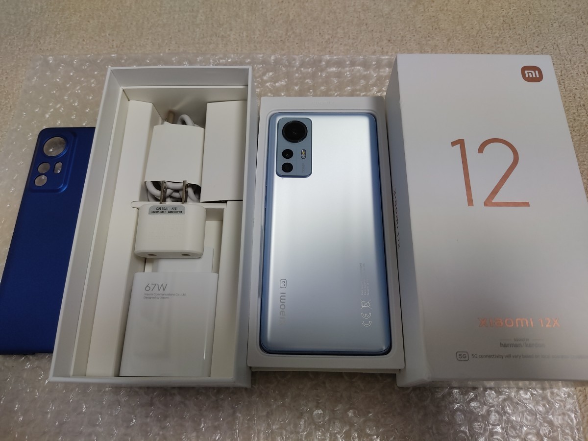 Xiaomi 12X 8GB 256GB Blue グローバル版 ケース付