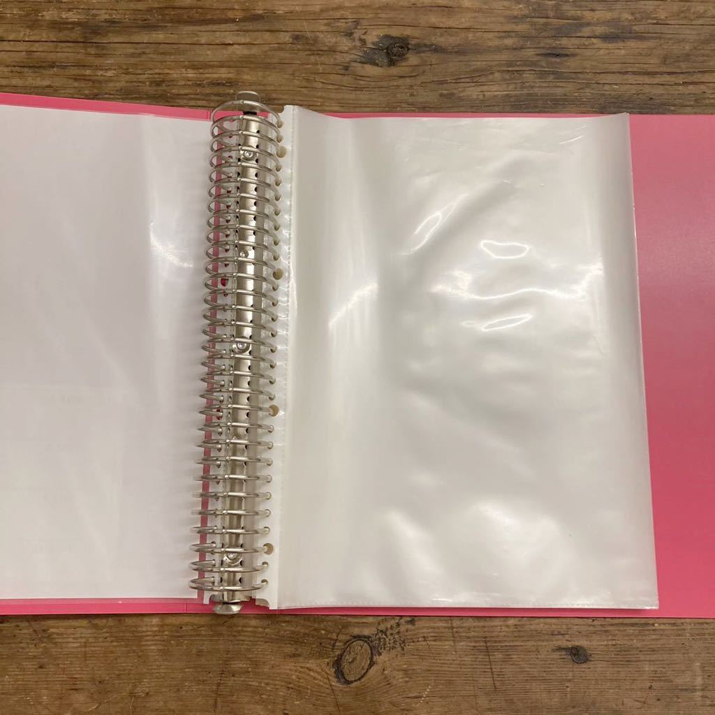 「LIHIT LAB CLEAR BOOK G3806-3」リングファイル クリアブック ポケット 43枚付き ピンク色_画像5