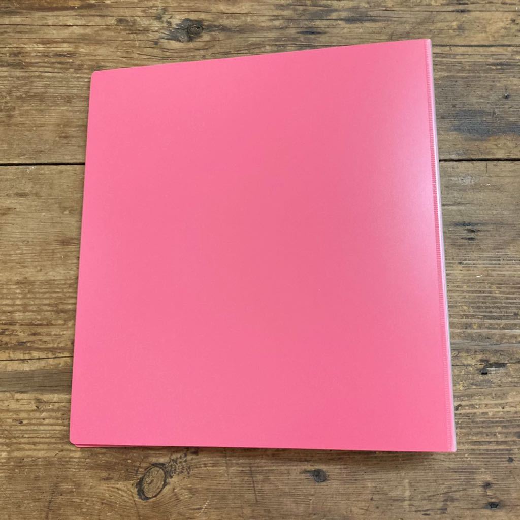 「LIHIT LAB CLEAR BOOK G3806-3」リングファイル クリアブック ポケット 43枚付き ピンク色_画像3
