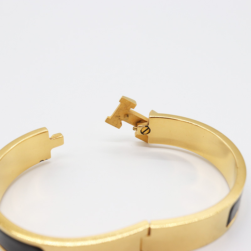 エルメス HERMES クリッククラックPM ブラック ゴールド金具