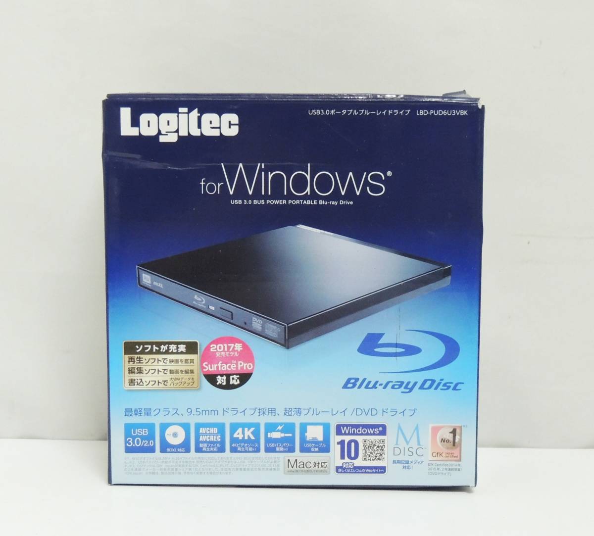 □ Logitec ロジテック LBD-PUD6U3VBK USB3.0 ポータブルブルーレイ