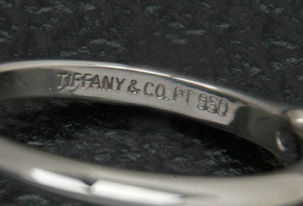 《質屋出品》TIFFANYティファニー★Pt950天然ダイアモンド0.22ctリング★C-1122_画像2