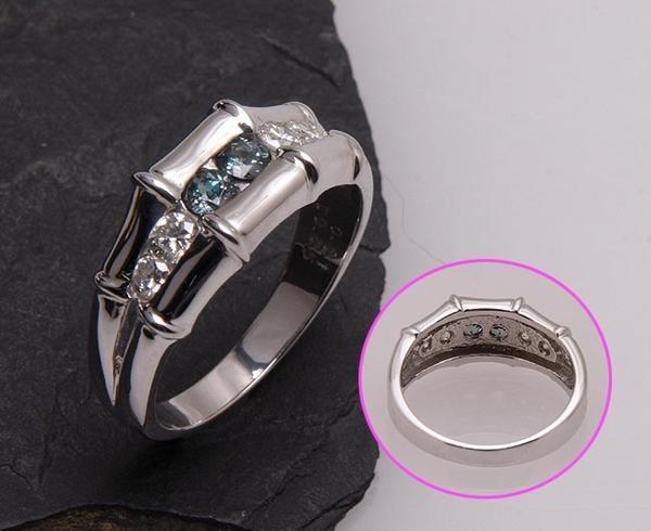 { pawnshop exhibition }Pt900* natural alexandrite + diamond ring *C-2987